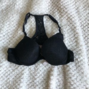 black lace push-up bra
